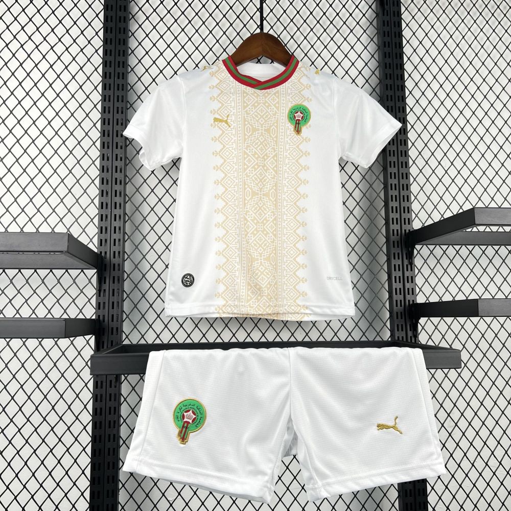 Morocco Soccer Jersey Away Kids Kit Jersey+Shorts 2026 World Cup