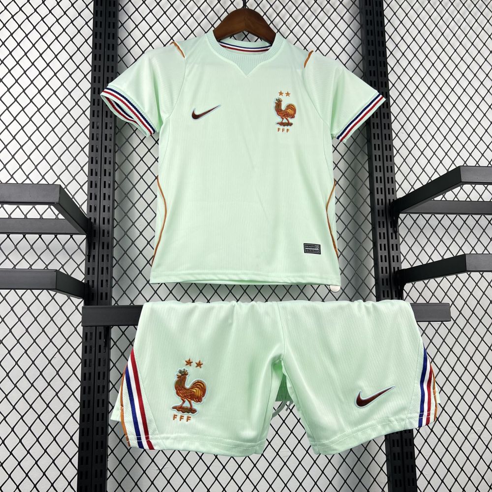 France Football Jersey Away Kids Kit Jersey+Shorts World Cup 2026