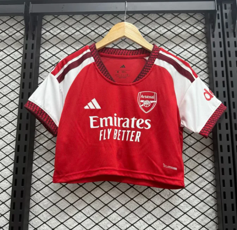 Arsenal Soccer Jersey Women's Home Crop Top 2026/27