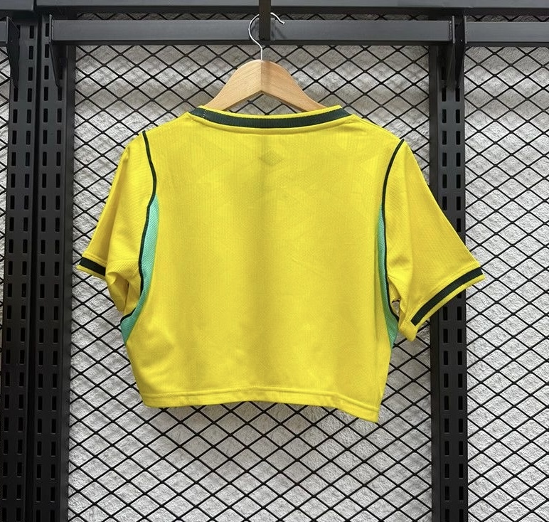 Brazil Soccer Jersey Women's Home Crop Top World Cup 2026