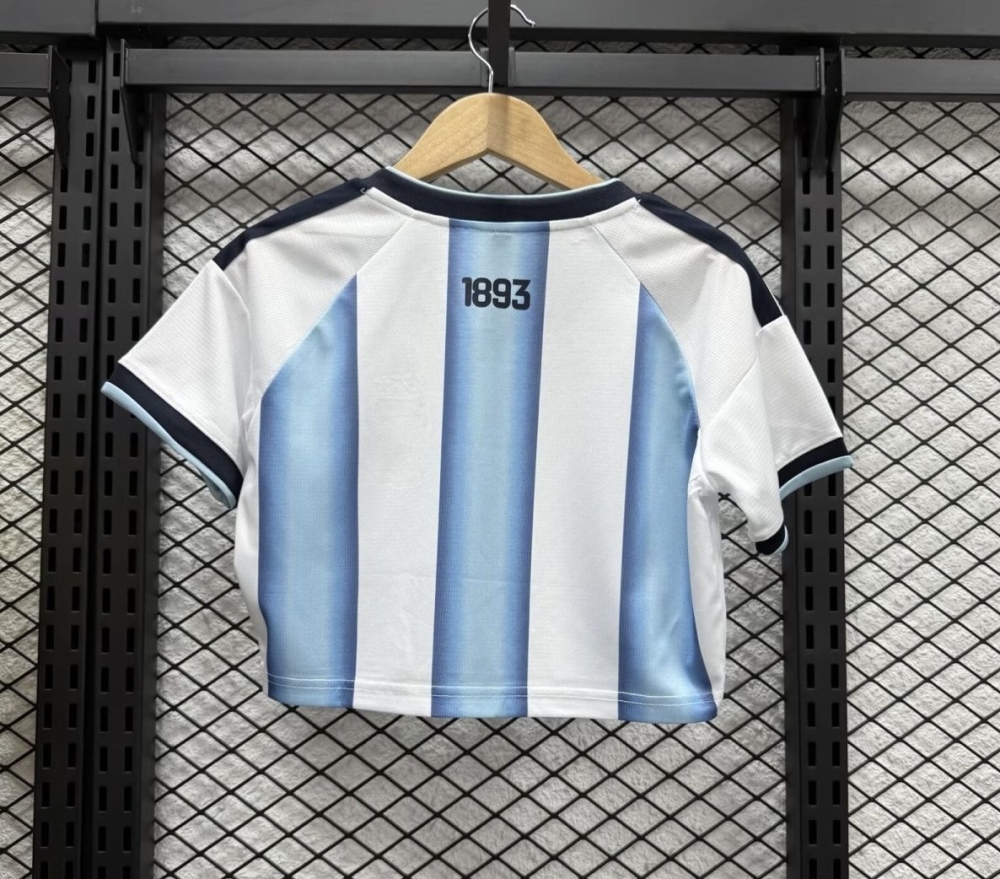 Argentina Soccer Jersey Women's Home Crop Top World Cup 2026