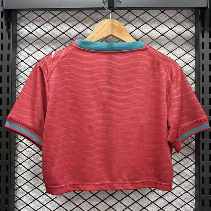 Portugal Soccer Jersey Women's Home Crop Top Shirt World Cup 2026