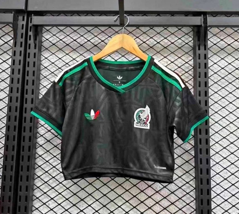 Mexico Soccer Jersey Third Away Women's Crop Top World Cup 2026