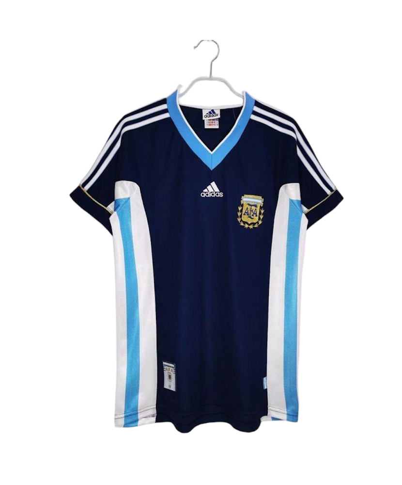 Argentina Retro Jersey Custom Away Football Jersey World Cup 1998