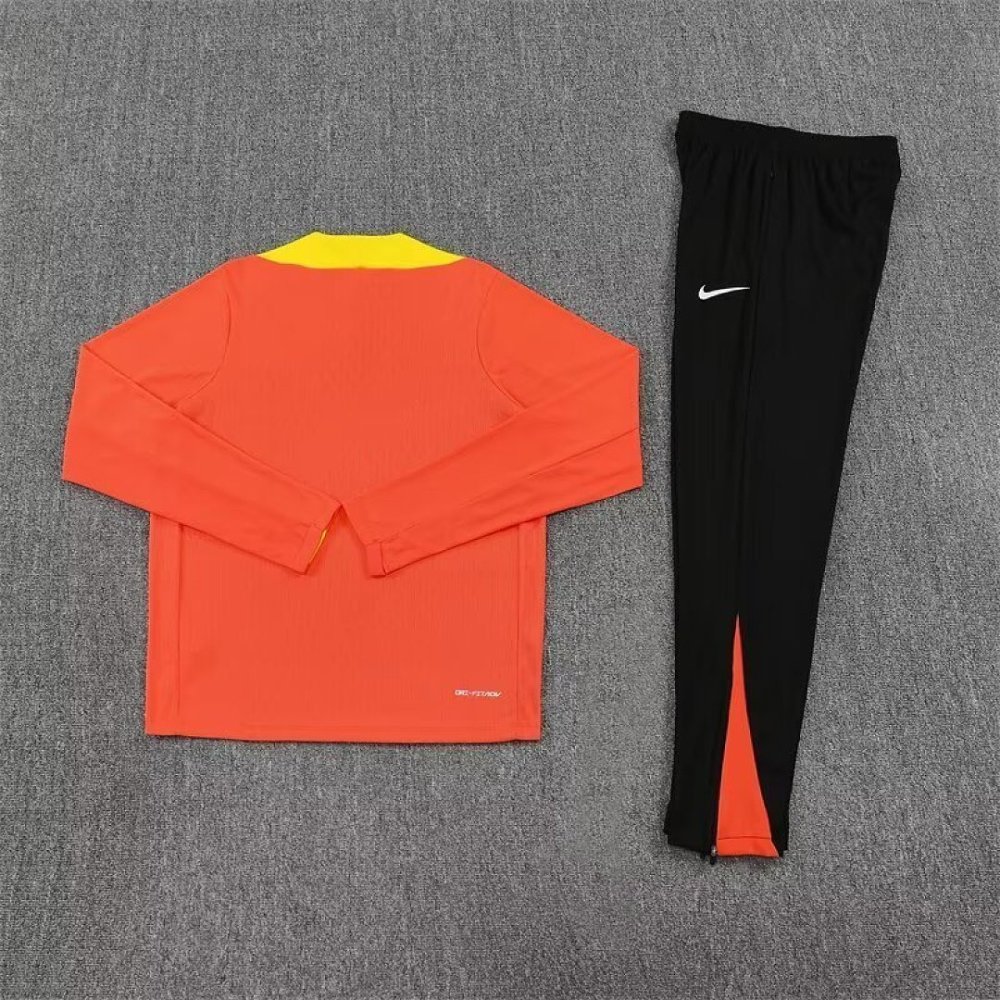 Adults & Kids Brazil Training Kit (Sweatshirt+Pants) Orange World Cup 2026