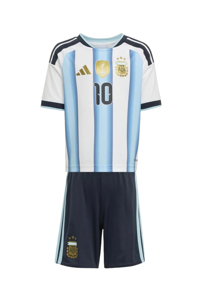MESSI #10 Argentina Home Soccer Uniform Kids Kit Jersey+Shorts World Cup 2026