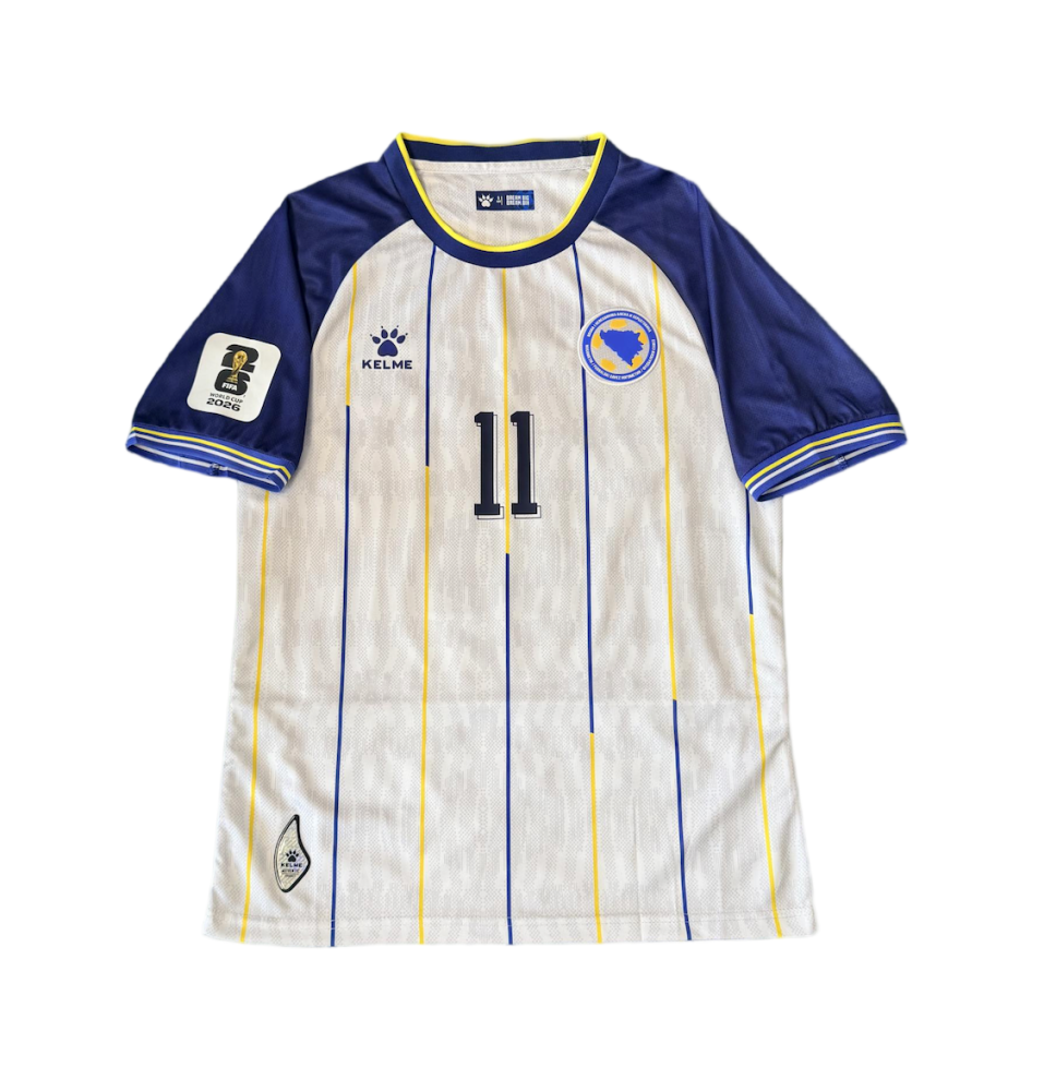 DŽEKO #11 Bosnia and Herzegovina Football Jersey Away Shirt World Cup 2026-27