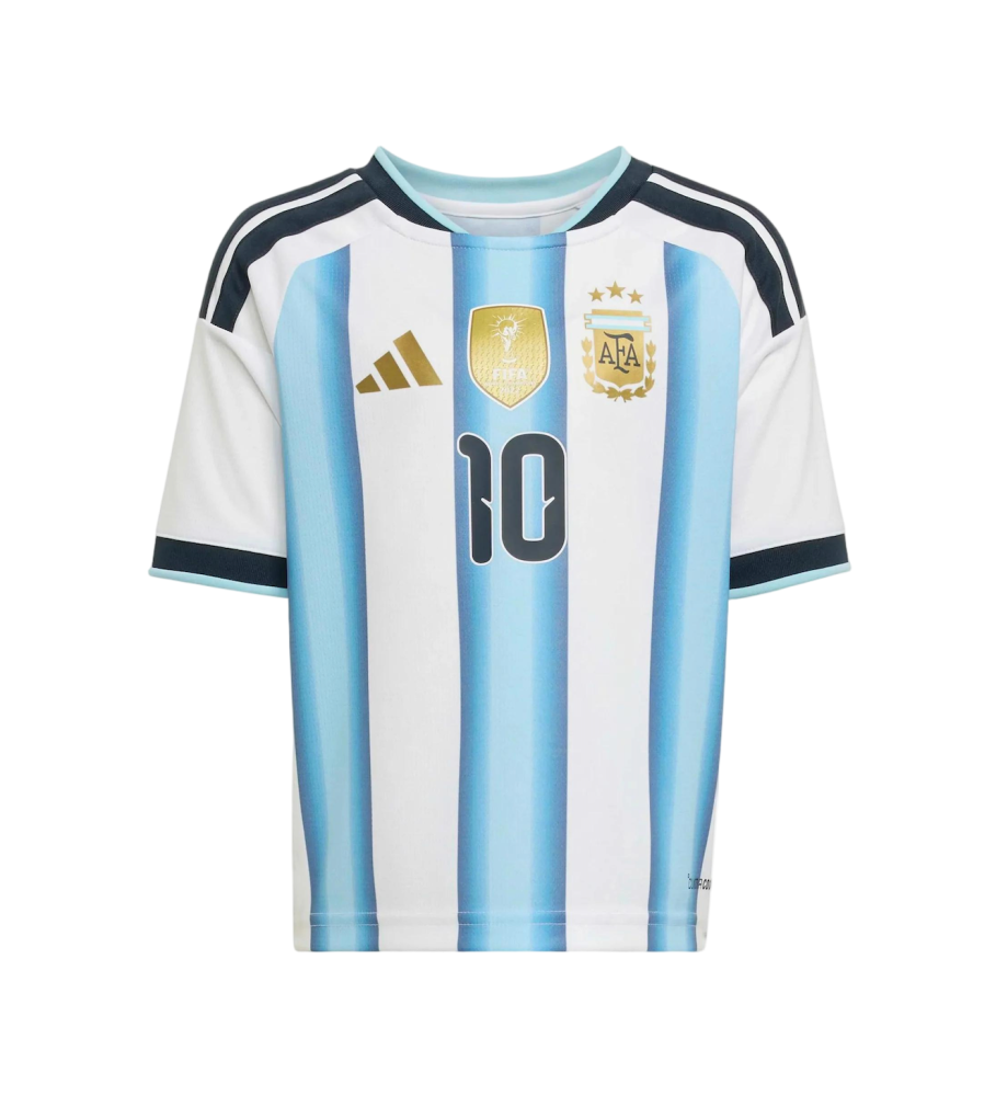 MESSI #10 Argentina Home Soccer Uniform Kids Kit Jersey+Shorts World Cup 2026
