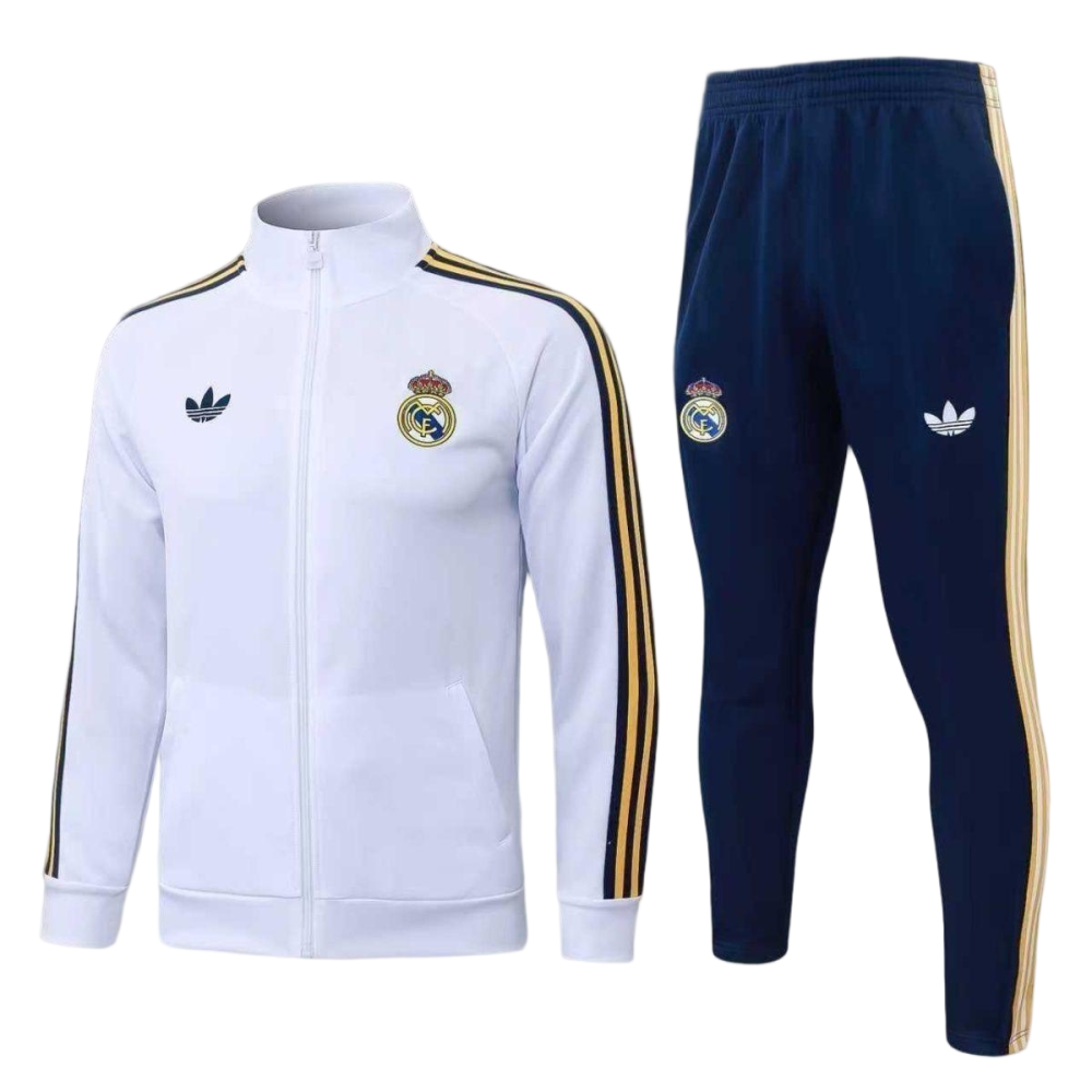 Real Madrid Training Kit (Sweatshirt+Pants) White 2026/27