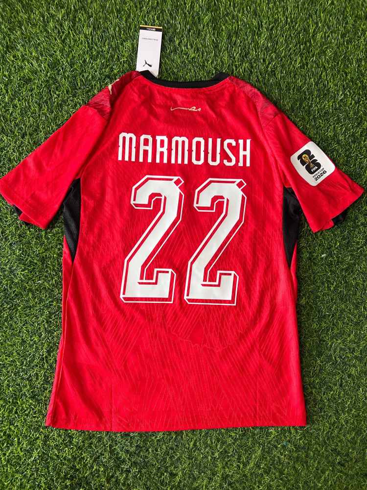 MARMOUSH #22 Egypt Authentic Football Jersey Home Shirt 2026 - Player Version