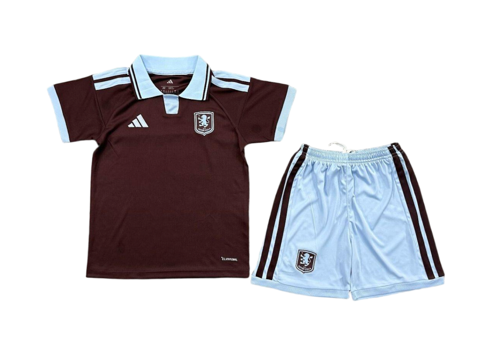Aston Villa Football Jersey Home Kids Kit Jersey+Shorts 2026/27