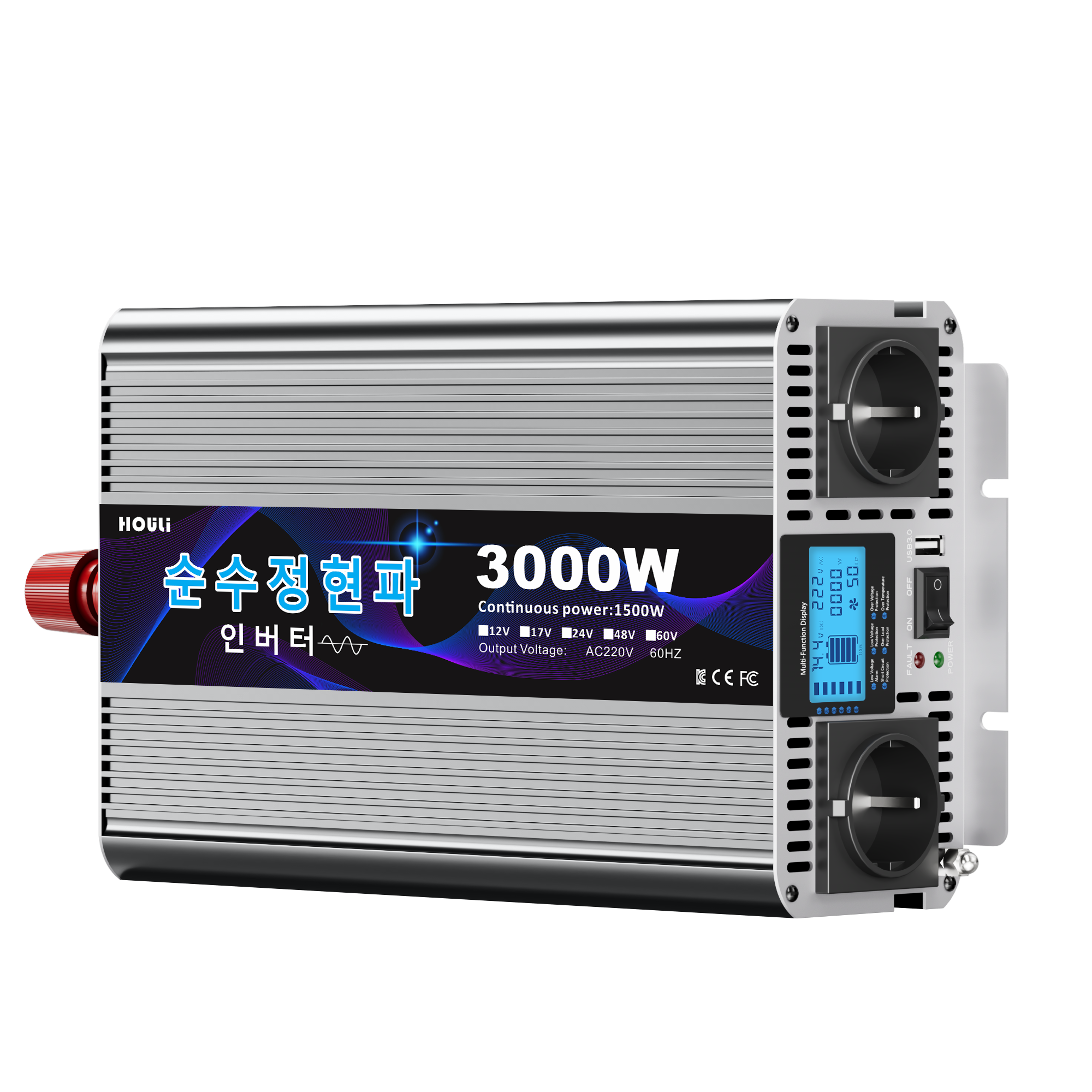 1500W 순수 정현파 인버터 | 캠핑카·트럭·태양광 | KC 인증