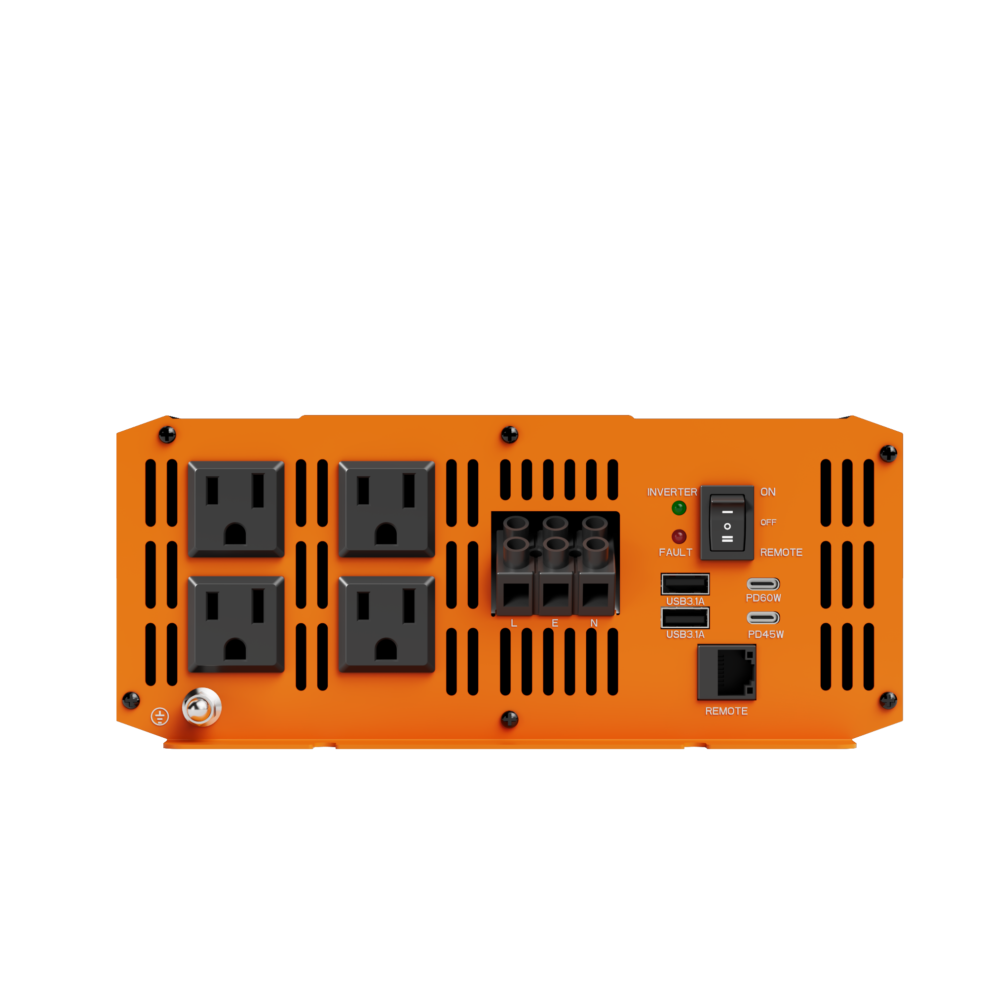 2500 Watt Pure Sine Wave Inverter 12V/24V DC | 5000W Surge | US Standard Outlets