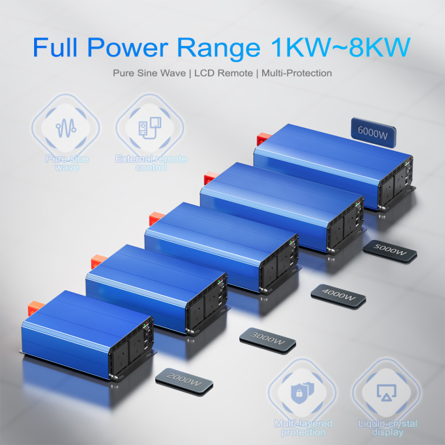 SAA Certified 3000W Pure Sine Wave Inverter 12V/24V to 240V AC | AU Sockets for Caravan & 4WD