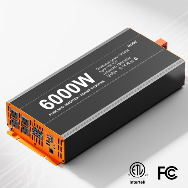 3000W Pure Sine Wave Inverter | 4 AC Outlets | ETL Certified