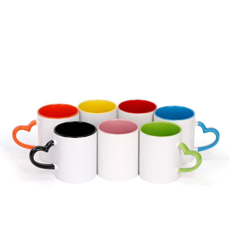 Sublimation Ceramic Mug with Heart Handle