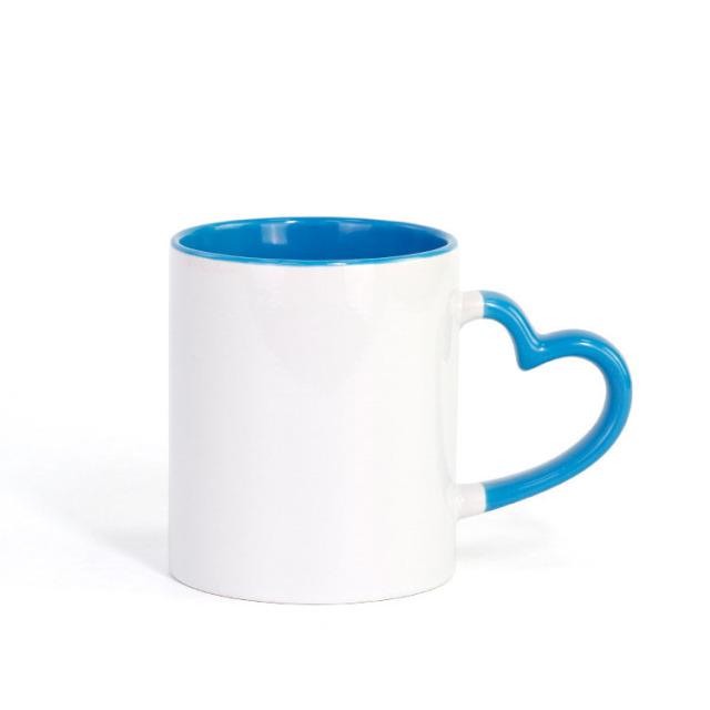 Sublimation Ceramic Mug with Heart Handle