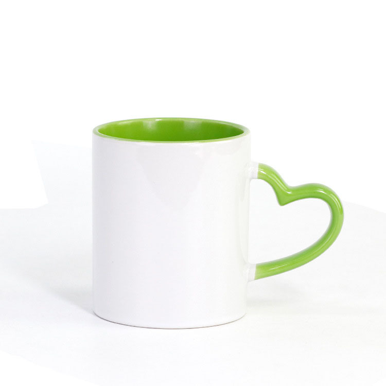 Sublimation Ceramic Mug with Heart Handle