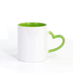 Sublimation Ceramic Mug with Heart Handle