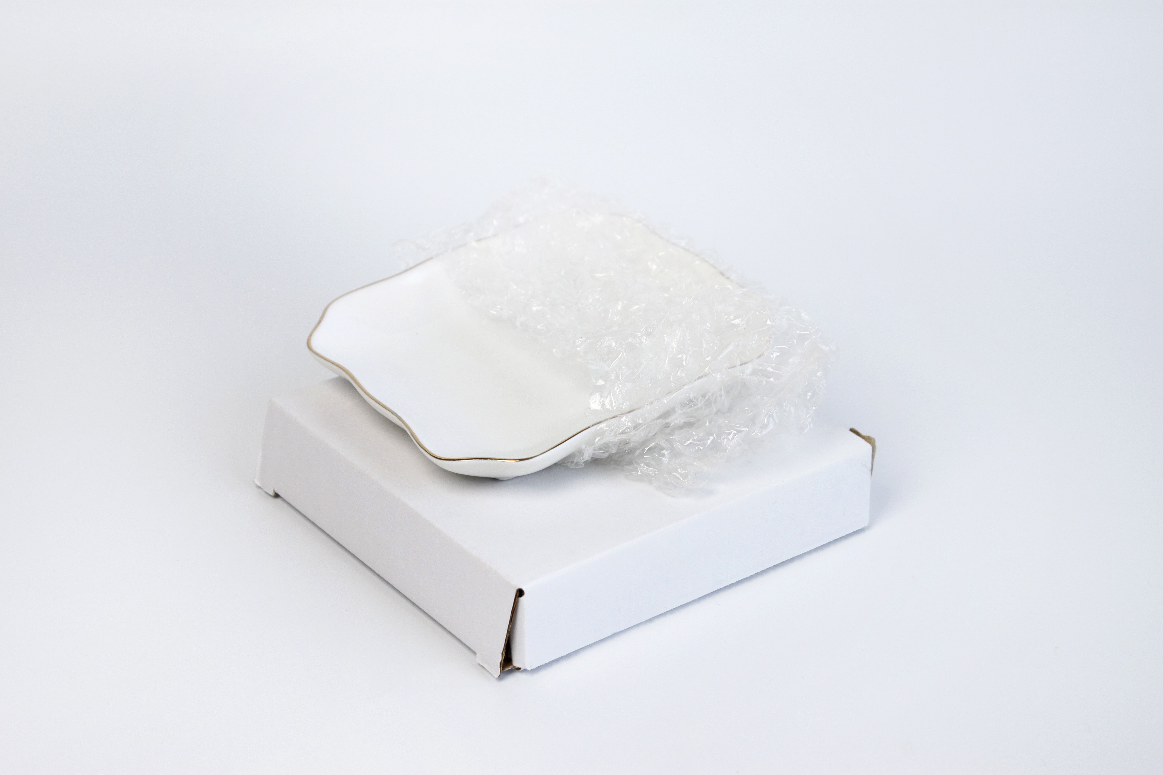 Sublimation Square Ceramic Plate with Wavy Rim