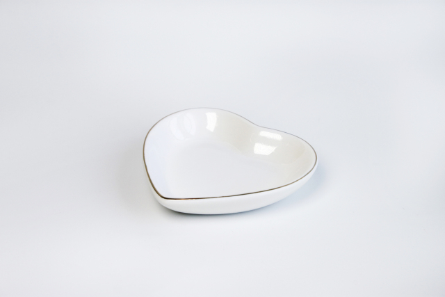 Sublimation Heart Ceramic Jewelry Tray