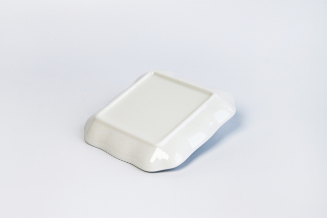 Sublimation Square Ceramic Plate with Wavy Rim