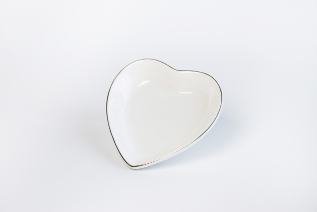 Sublimation Heart Ceramic Jewelry Tray