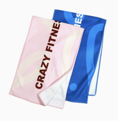 Custom Polyester Sweat Wicking Sports Towel for Running, Yoga, Badminton, Tennis & Basketball, Waffle Knit Fitness Towel