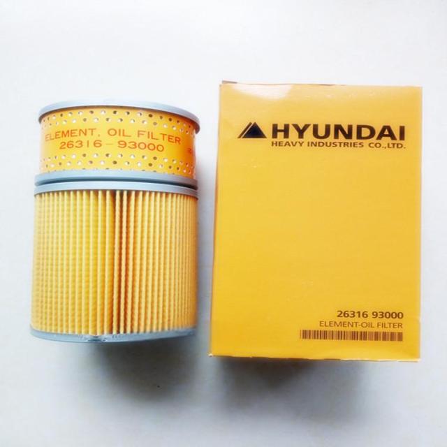 Oil filter element 26316-93000 R305-9T R335-9 R335-9T R385-9T R485-9T R215LVS Hyundai Excavator