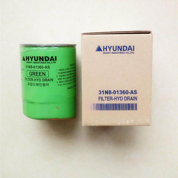 Modern Pipeline Filter 31N8-01360 Hyundai R225-7 R305-7 R335-7 R455-7 R305-9T R335-9T Excavator parts