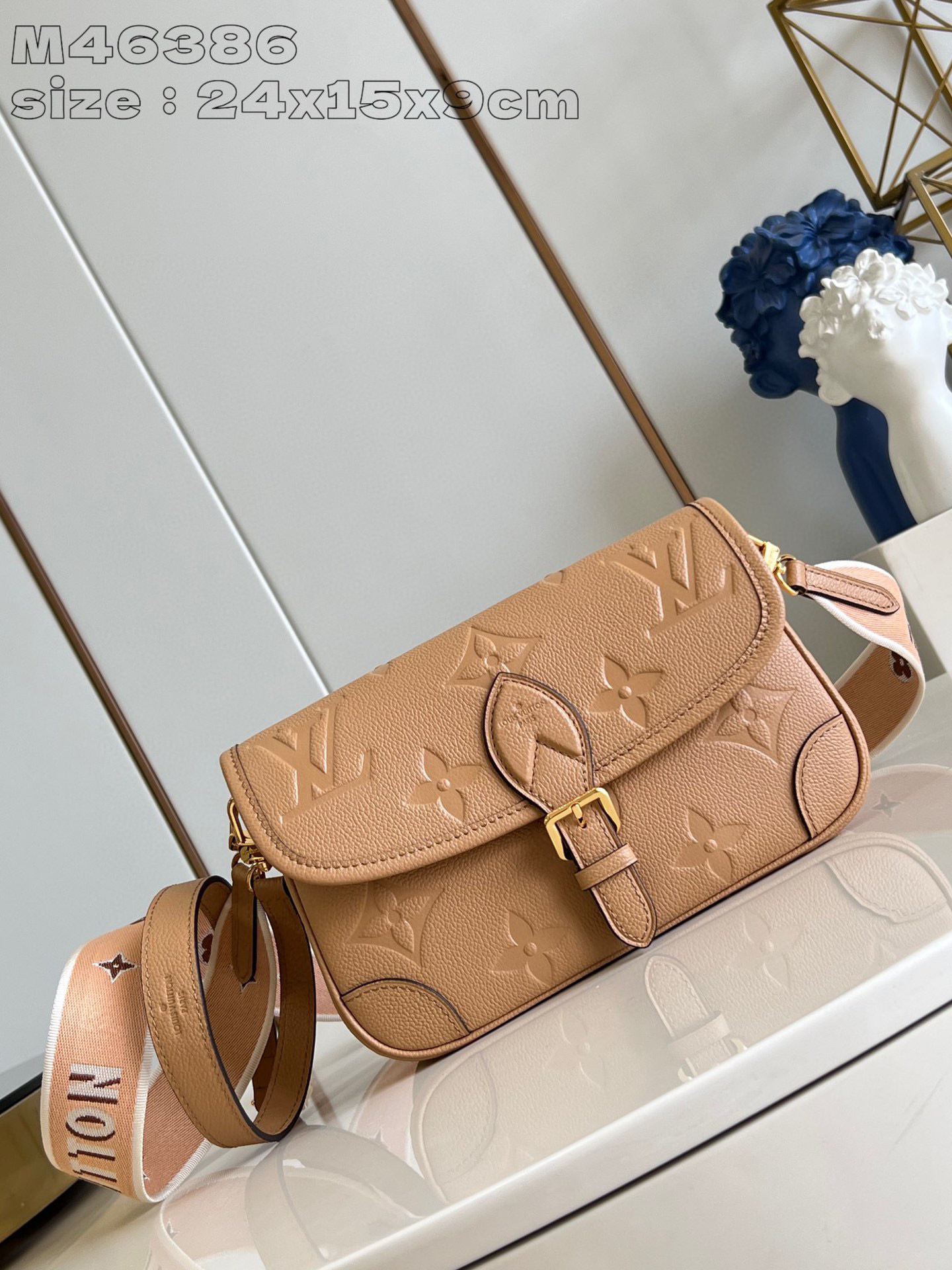 Louis Vuitton Monogram Empreinte Saiz：24*15*9sm