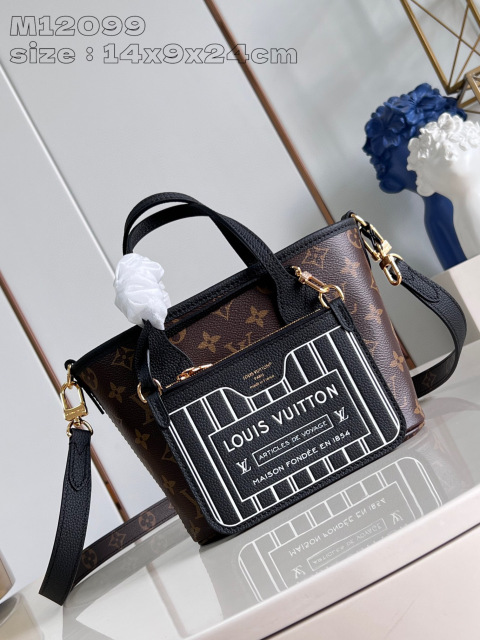 Louis Vuitton Neverfull Bandoulière Inside Out BB  Size：24*14*9cm