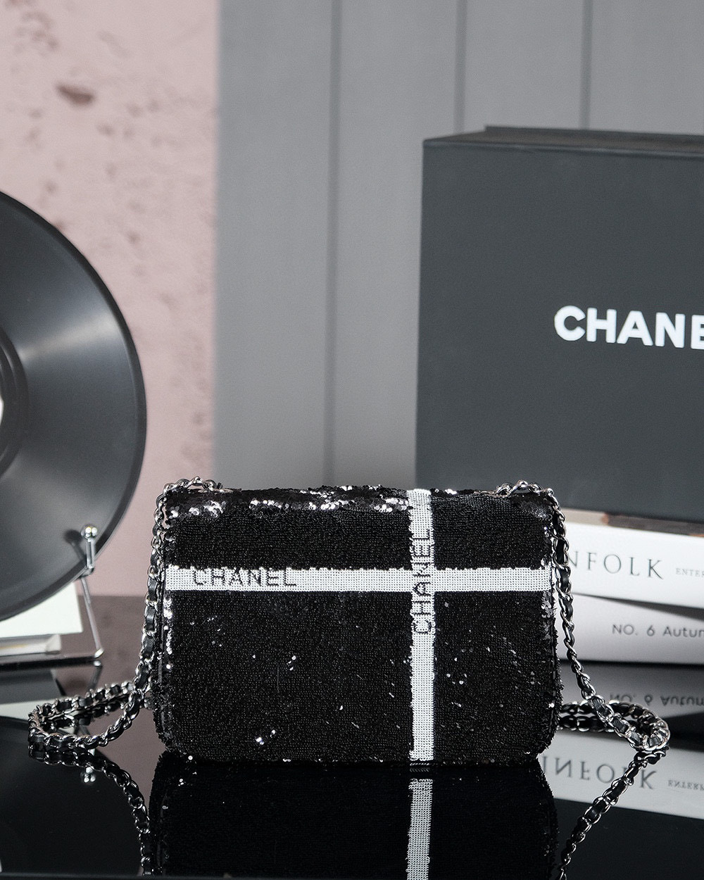 Chanel cf Schleife Größe: 20 * 10 * 7 cm