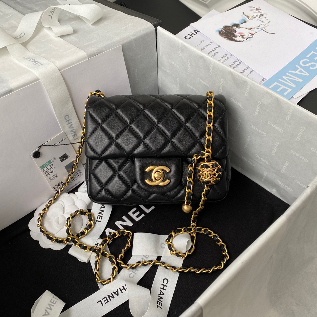 Chanel cf Metal cf mini flap  Size：18*13*7cm