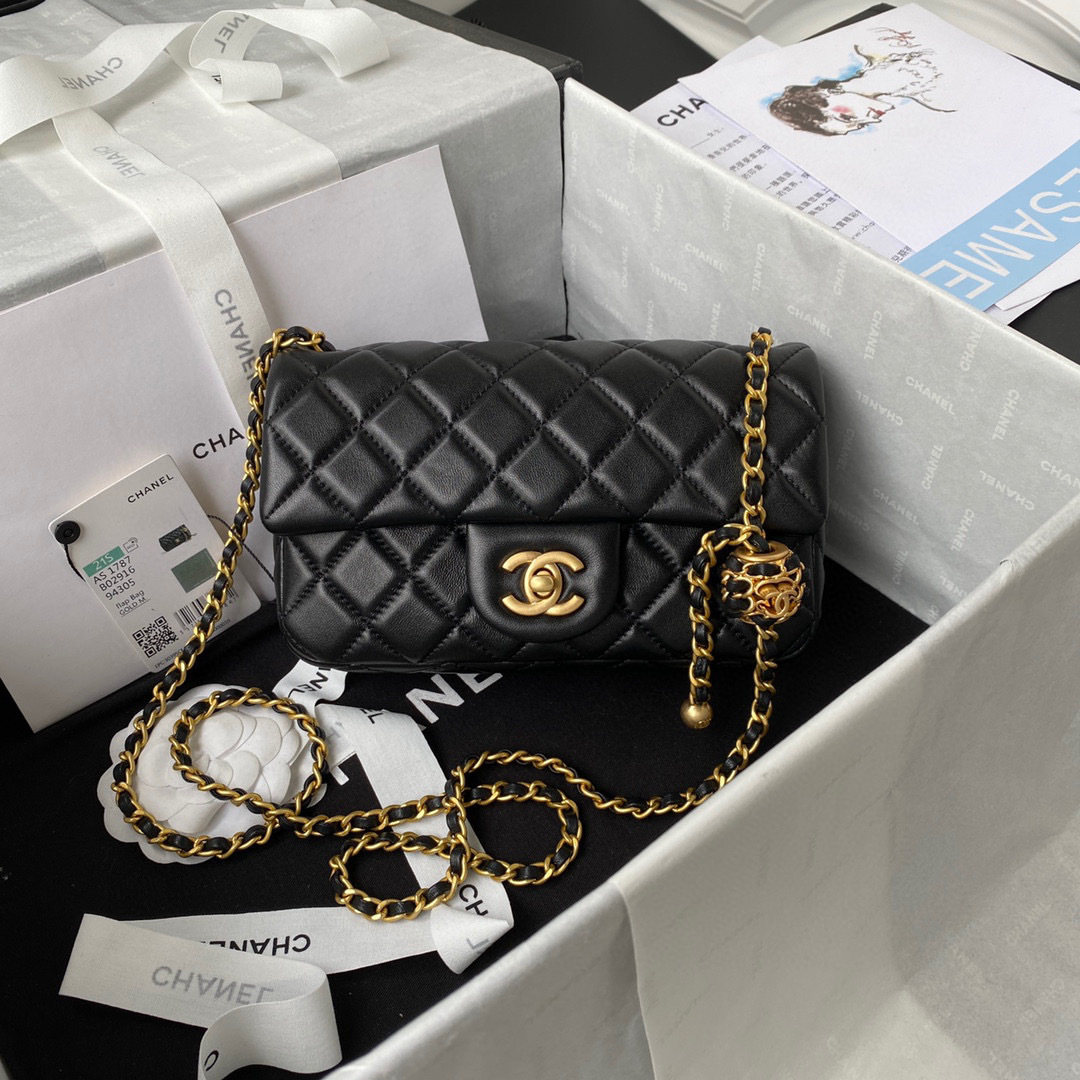 Chanel cf Metall cf Klappe Größe: 20 * 12 * 6 cm