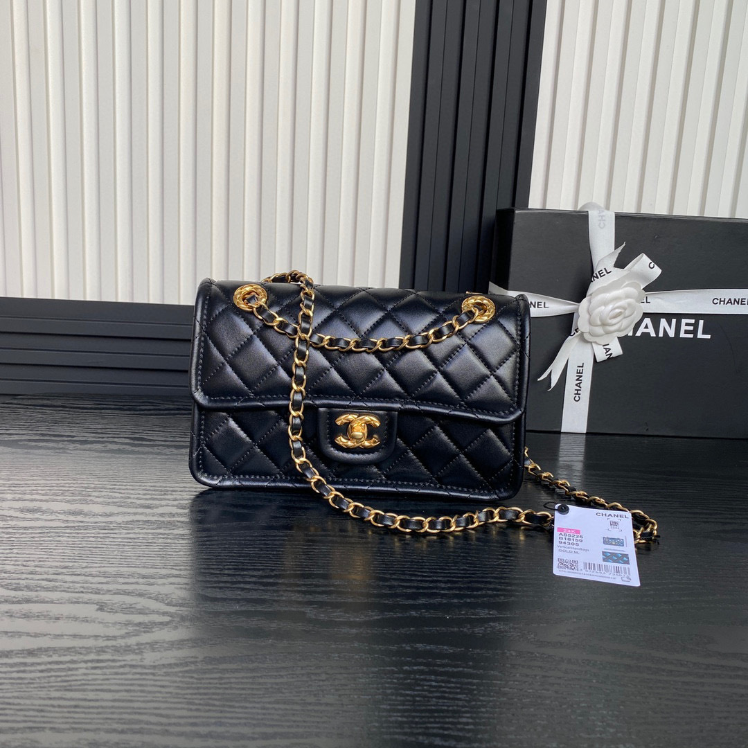Chanel 24k豆腐包 尺寸：24.5*15.5*7cm