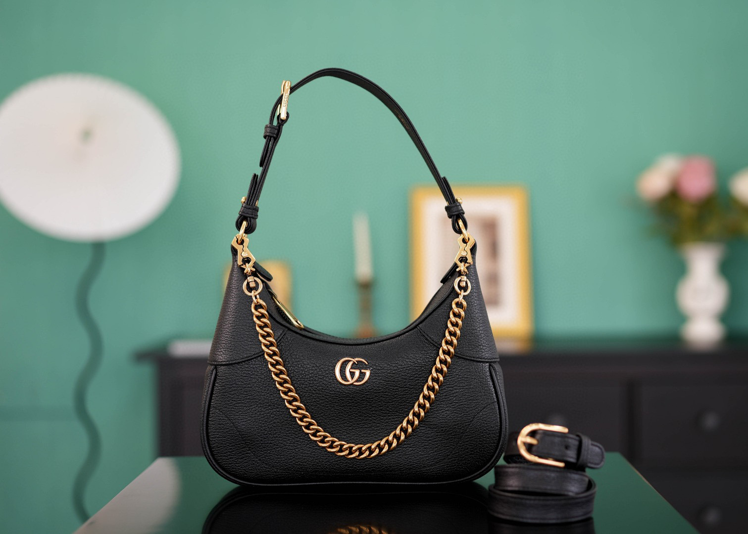 Gucci Sphrodite 单肩包 尺寸：25*19*7cm
