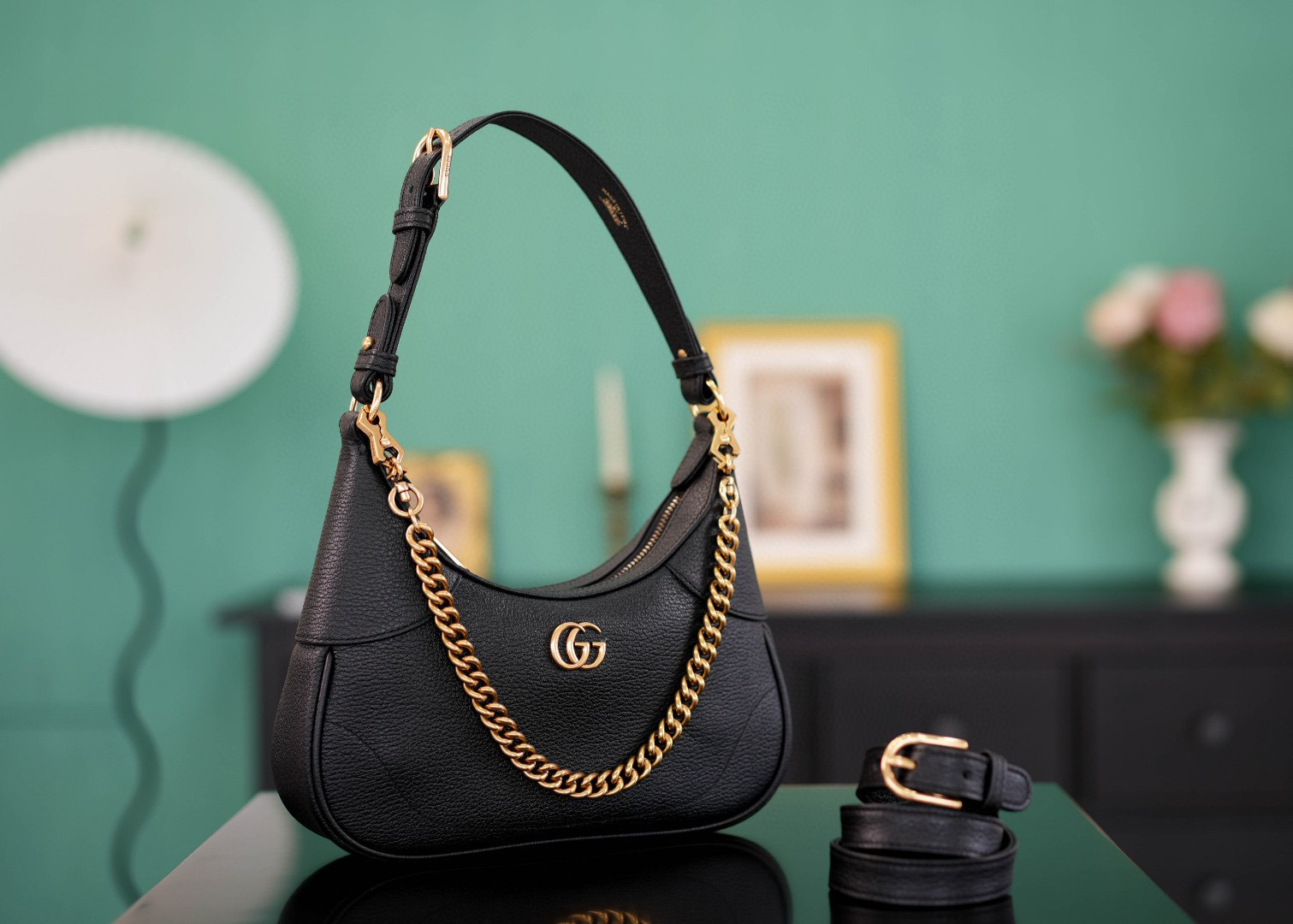 Gucci Sphrodite 单肩包 尺寸：25*19*7cm