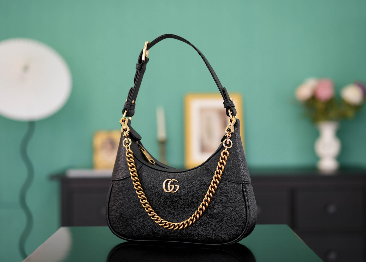Gucci Sphrodite 单肩包 尺寸：25*19*7cm