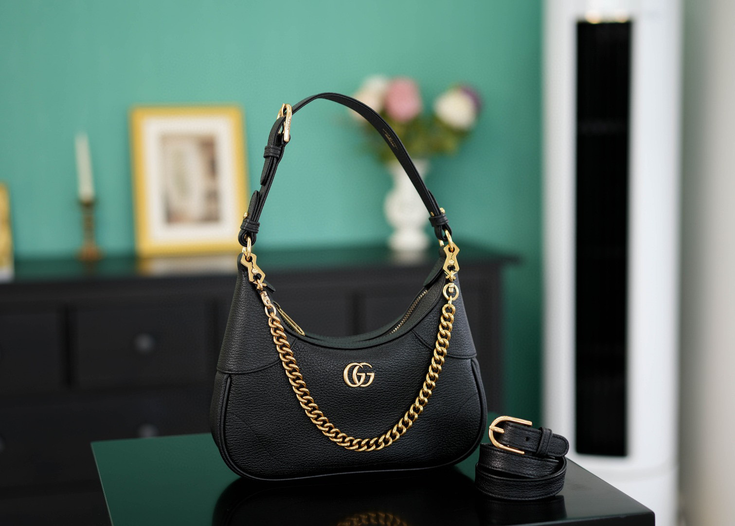 Gucci Sphrodite 单肩包 尺寸：25*19*7cm