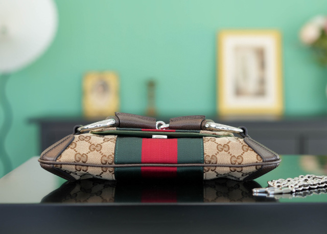 Gucci Horsebit Chain Umhängetasche Größe: 27 x 11,5 x 5 cm