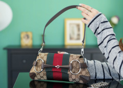 Gucci Horsebit Chain Umhängetasche Größe: 27 x 11,5 x 5 cm