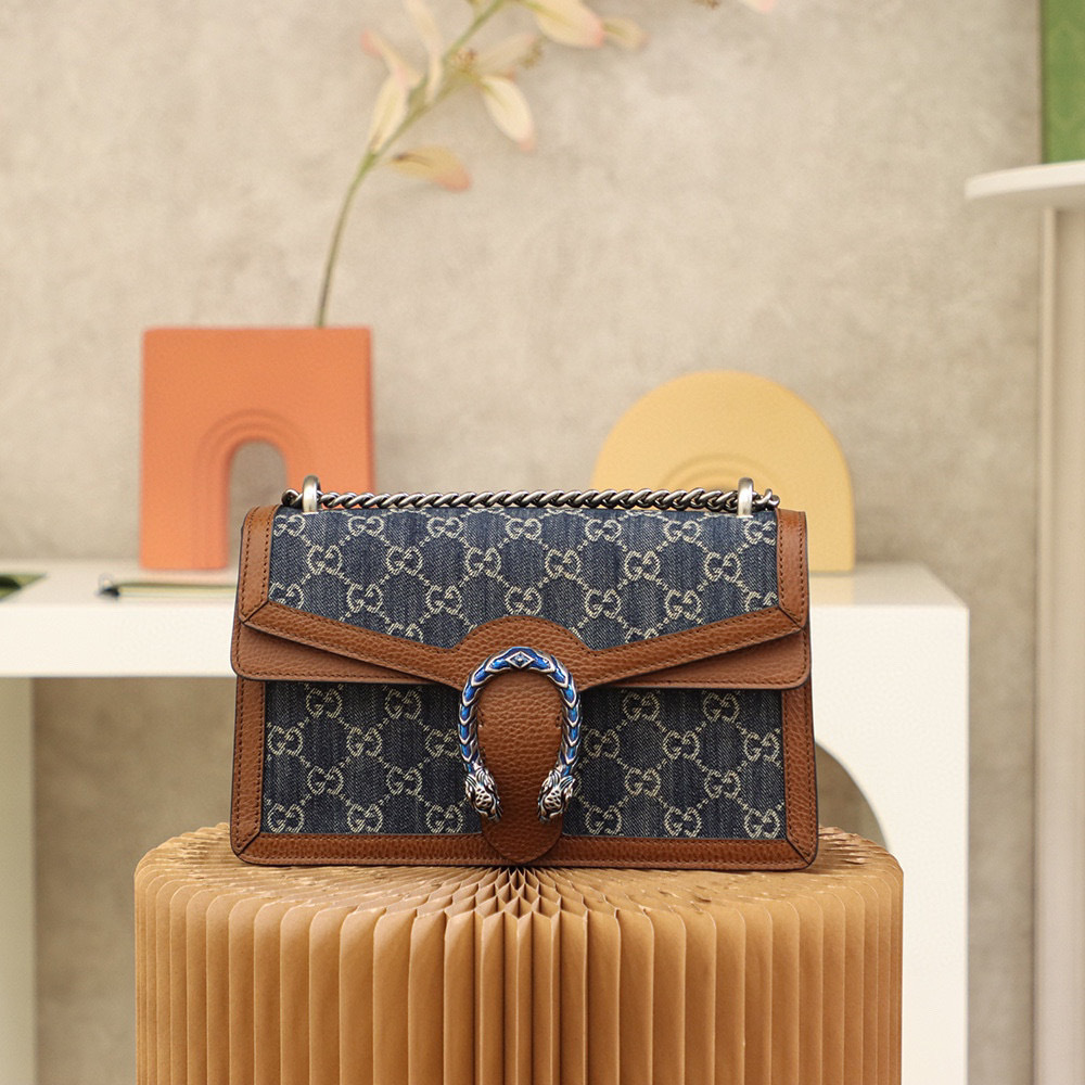 Gucci Denim Dionysus Tasche Größe: 28 x 17 x 9 cm