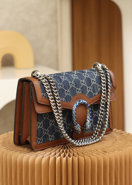 Gucci Denim Dionysus Tasche Größe: 28 x 17 x 9 cm