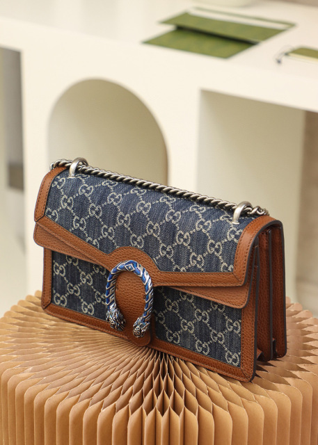 Gucci Denim Dionysus Tasche Größe: 28 x 17 x 9 cm
