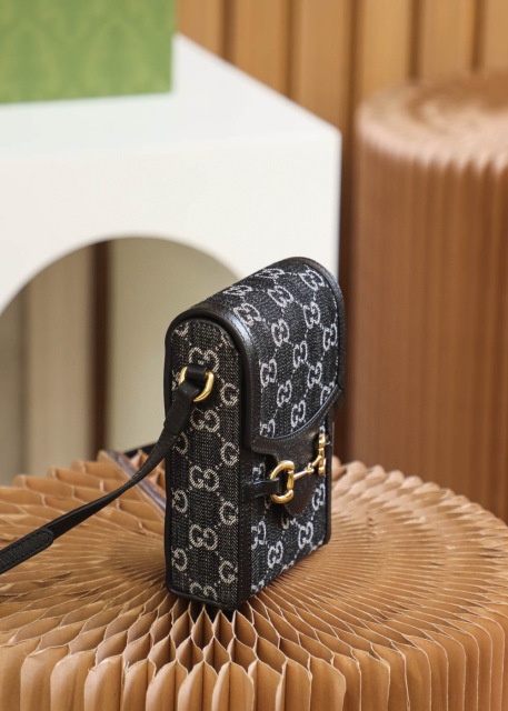 Beg Gucci Denim 1955 Saiz：11.5*17*4sm