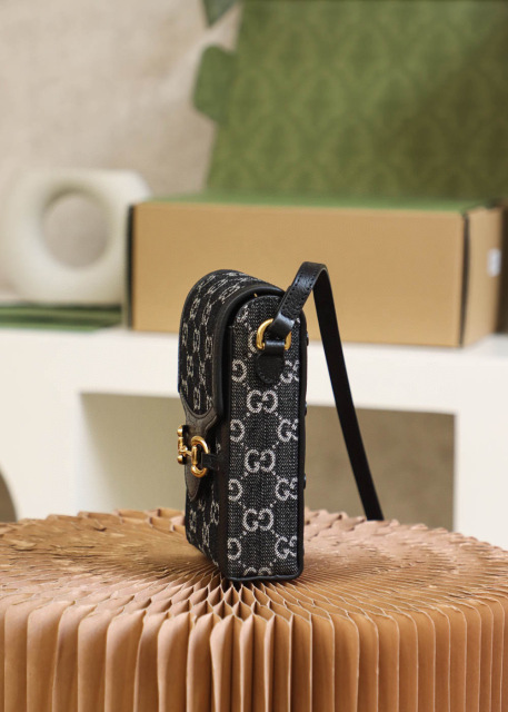 Beg Gucci Denim 1955 Saiz：11.5*17*4sm