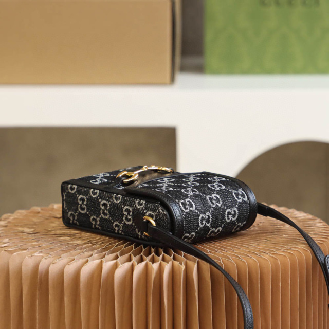 Beg Gucci Denim 1955 Saiz：11.5*17*4sm