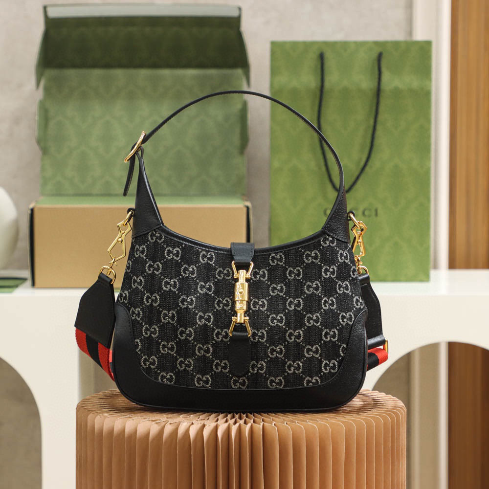 Gucci Jackie 1961 Saiz Denim：28*19*4.5cm