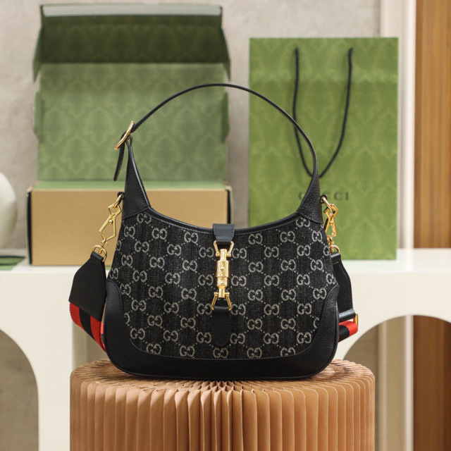 Gucci Jackie 1961 Saiz Denim：28*19*4.5cm